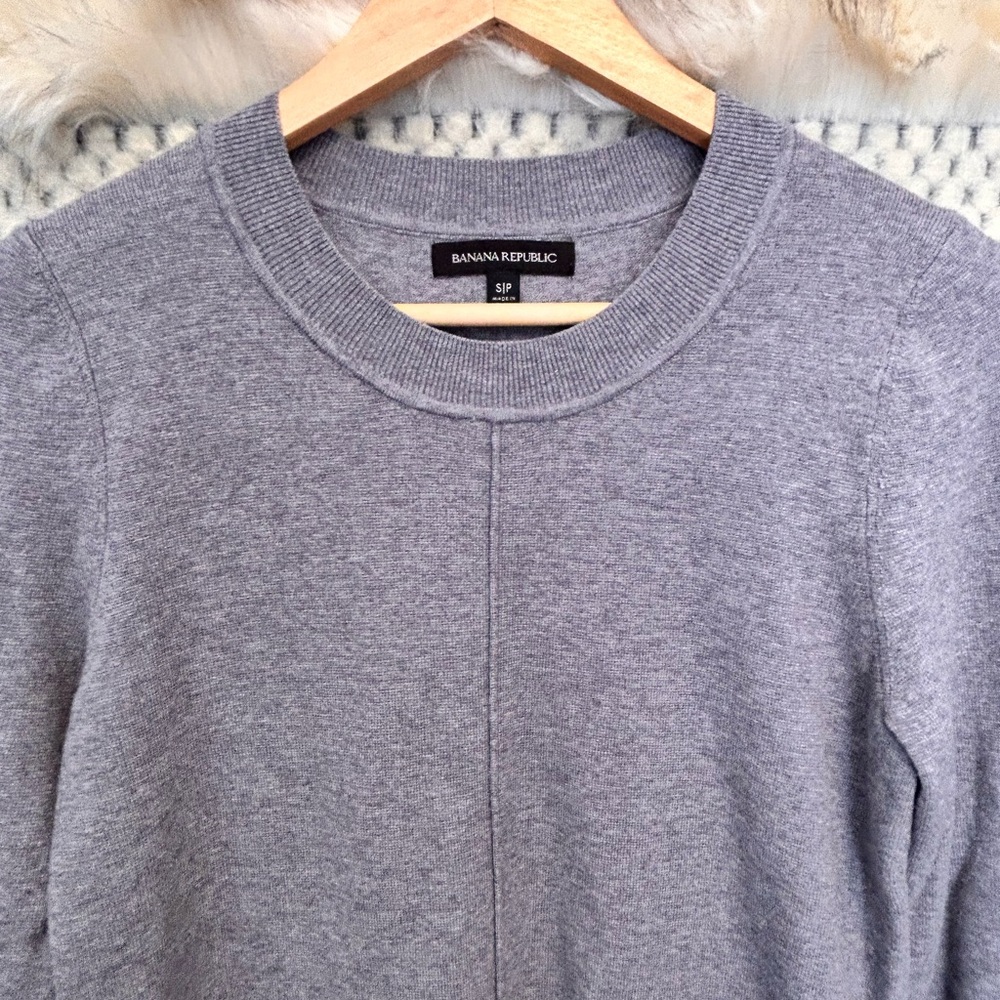 Banana Republic Gray Crewneck Dress with Soft Knit Fabric